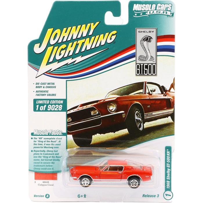 Johnny Lightning 1968 Shelby GT-500KR - Rd - Johnny Lightning - 1:64