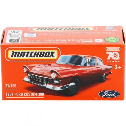 Matchbox 1957 Ford Custom 300 - Röd - Power Grab - Matchbox