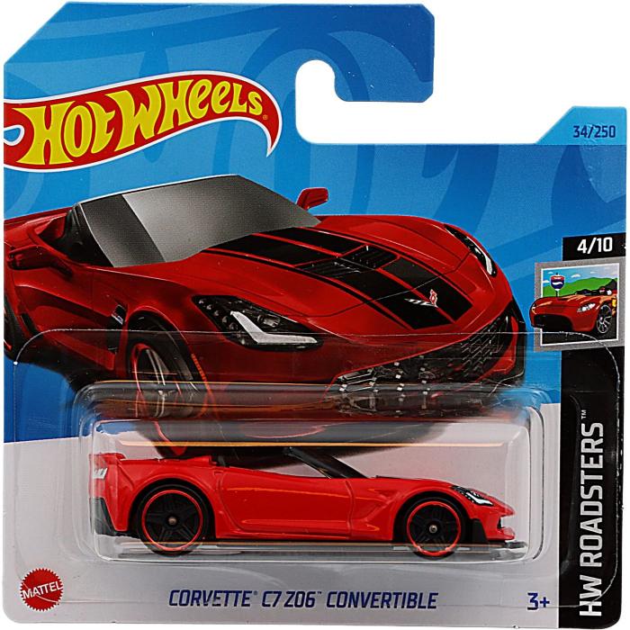 Hot Wheels Corvette C7 Z06 Convertible - Rd - HW Roadsters Hot Wheels