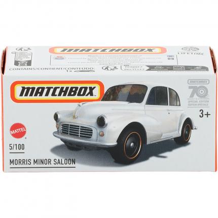 Matchbox Morris Minor Saloon - Vit - Power Grab - Matchbox
