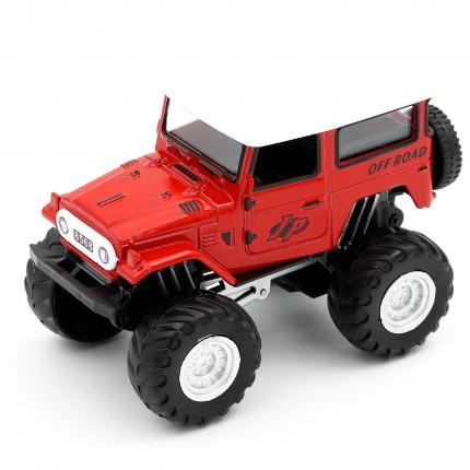  Jeep - Leksaksbil med Pullback - Röd - 9 cm