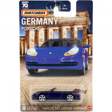 Matchbox Porsche 911 Carrera Cabriolet - Blå - Germany 8/12 - MB