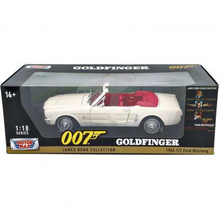Motormax 1964 1/2 Ford Mustang - Goldfinger - James Bond - MM - 1:18