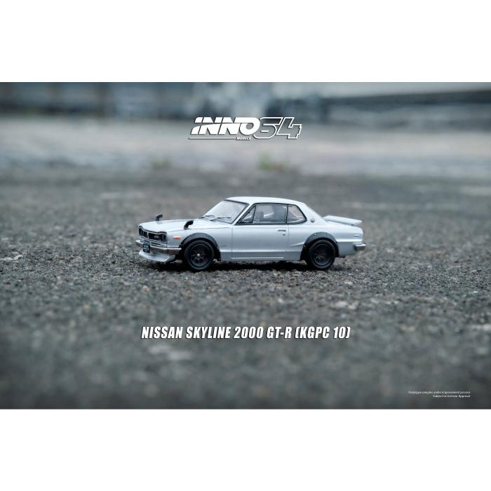 Inno Models Nissan Skyline 2000 GT-R (KPGC10) - Silver - Inno64 - 1:64