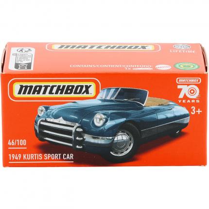 Matchbox 1949 Kurtis Sport Car - Blå - Power Grab - Matchbox