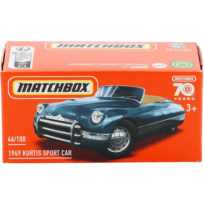 Matchbox 1949 Kurtis Sport Car - Bl - Power Grab - Matchbox