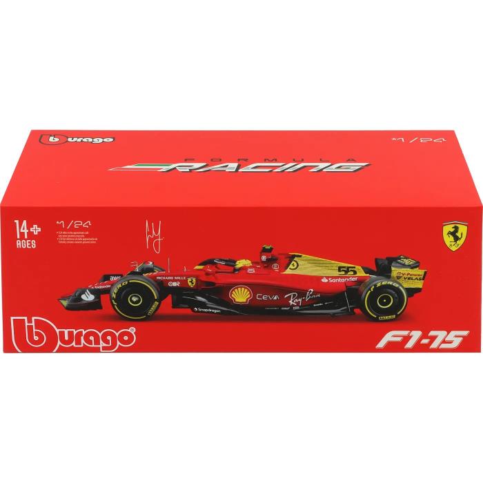 Bburago F1 - Ferrari - F1-75 - Carlos Sainz #55 - Bburago - 1:24