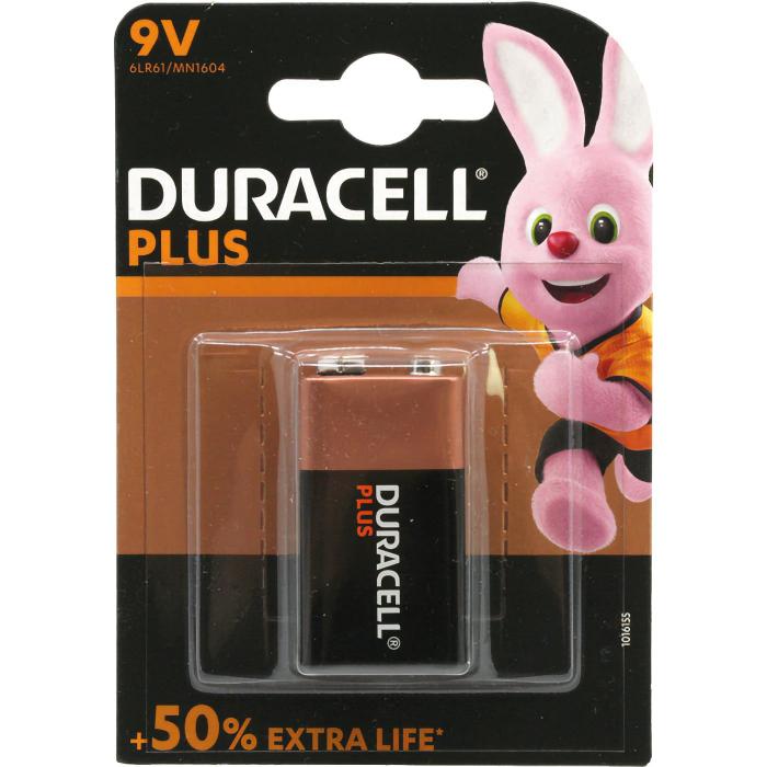 Duracell Batteri 9V - Alkaliskt - Duracell Plus