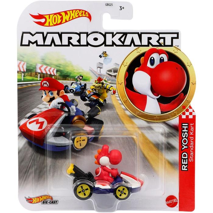 Hot Wheels Red Yoshi - Standard Kart - Mario Kart - Hot Wheels