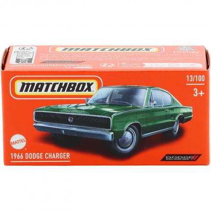 Matchbox 1966 Dodge Charger - Grön - Power Grab - Matchbox
