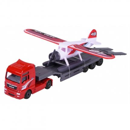Majorette MAN TGA XXL + trailer med flygplan - Transporter - Majorette