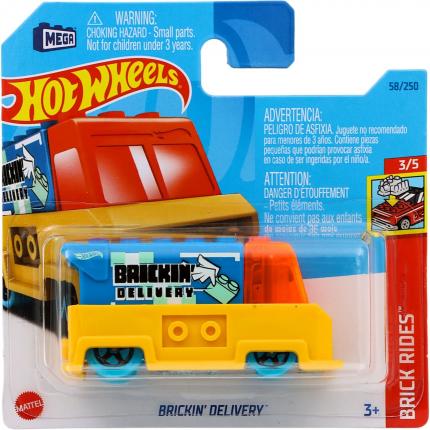 Hot Wheels Brickin' Delivery - Brick Rides - Gulblå - Hot Wheels