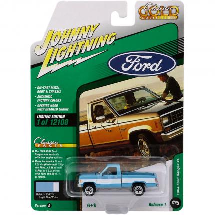 Johnny Lightning 1984 Ford Ranger XL - Pickup - Blå - Johnny Lightning - 1:64