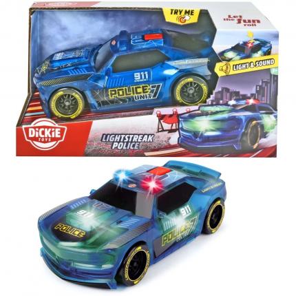Dickie Toys Lightstreak Police - Polisbil med Ljud och Ljus - Dickie Toys