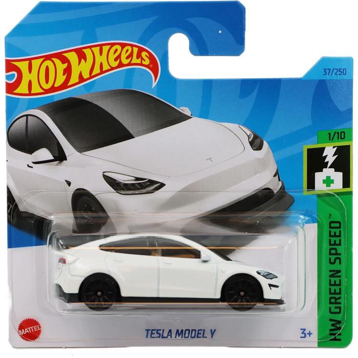 Hot Wheels Tesla Model Y - HW Green Speed - Vit - Hot Wheels