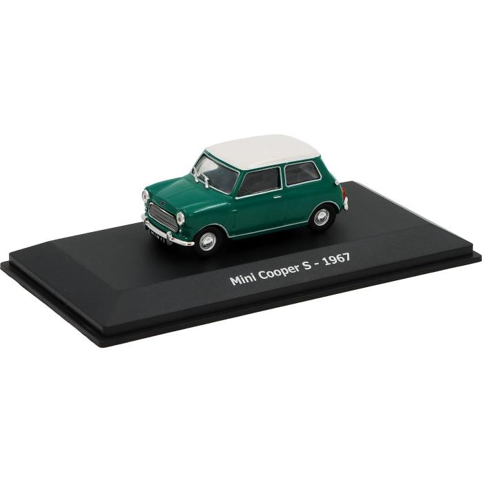 Hachette Models Mini Cooper S - 1967 - Grn och Vit - Hachette - 1:43