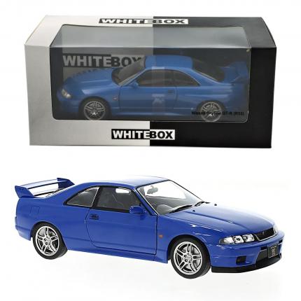 WhiteBox Nissan Skyline GT-R (R33) - 1997 - Blå - WhiteBox - 1:24