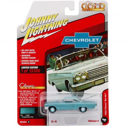 Johnny Lightning 1962 Chevy Bel Air - Blå - Johnny Lightning - 1:64