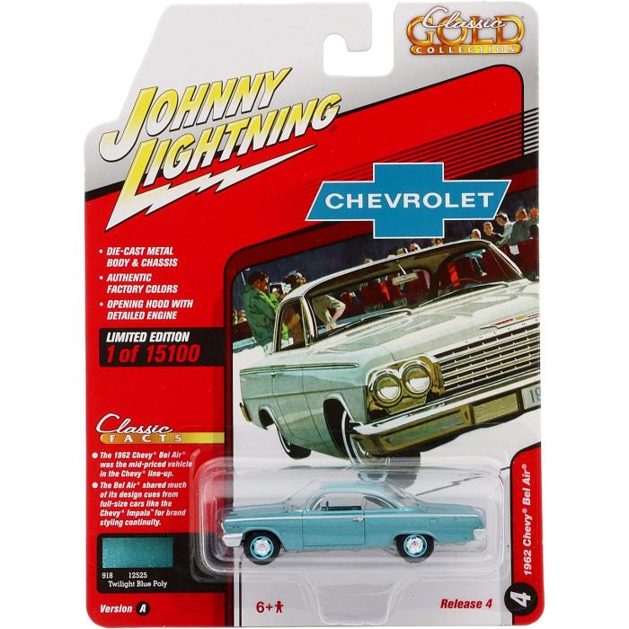 Johnny Lightning 1962 Chevy Bel Air - Bl - Johnny Lightning - 1:64