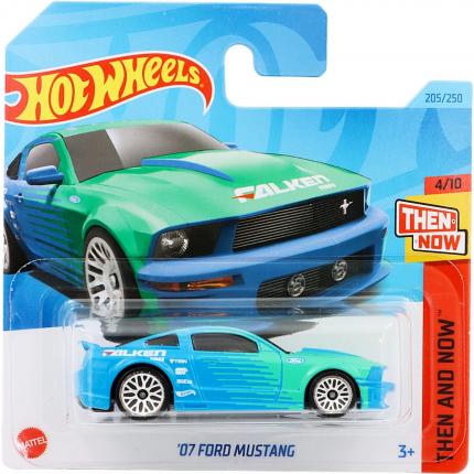 Hot Wheels '07 Ford Mustang - Then And Now - Blå - Hot Wheels