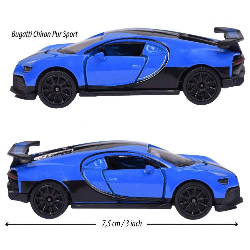 Chiron Blå - Bugatti - - Pur Majorette Cars Sport Deluxe