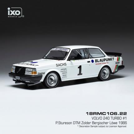 Ixo Models Volvo 240 Turbo - #1 Per Stureson - Zolder 1986 - Ixo - 1:18
