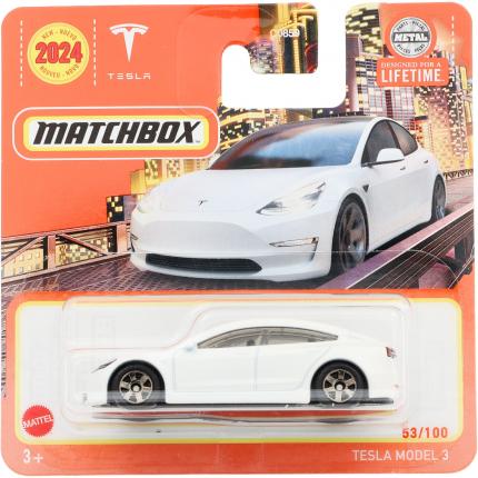 Matchbox Tesla Model 3 - Vit - Matchbox