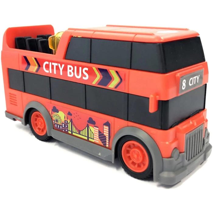 Dickie Toys City Bus - Rd Stadsbuss - Ljud och Ljus - Dickie Toys