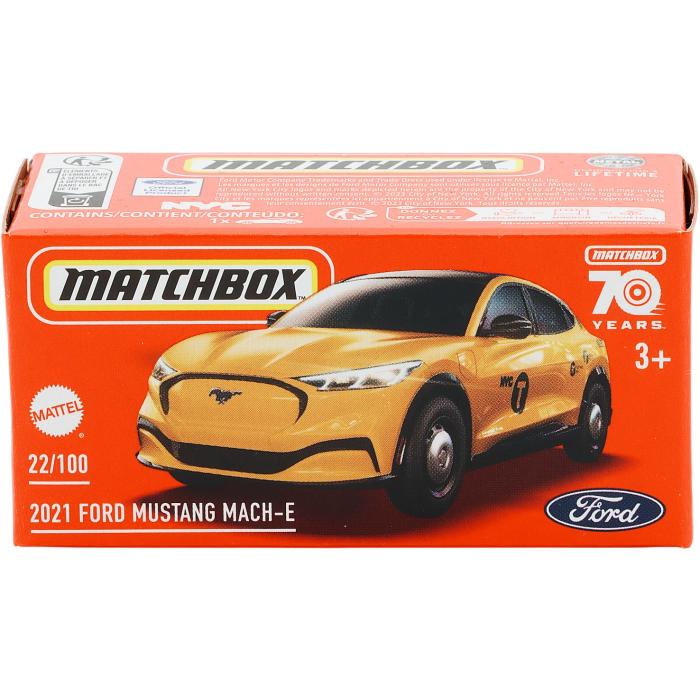 Matchbox 2021 Ford Mustang Mach-E - Gul - Power Grab - Matchbox
