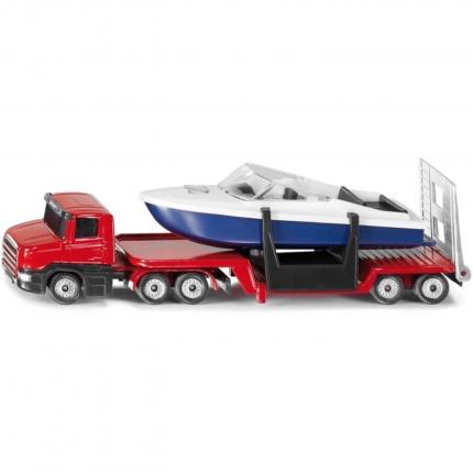 Siku Dragbil med trailer och båt - 1613 - Siku - 15 cm