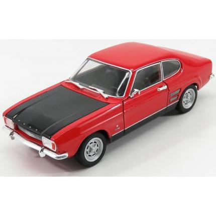 Welly 1969 Ford Capri - Röd med svart huv - Welly - 1:24
