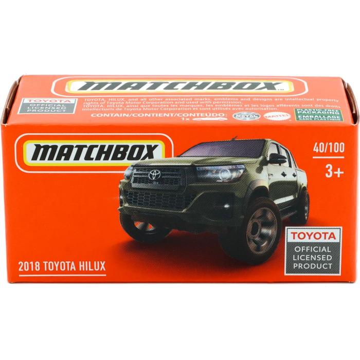 Matchbox 2018 Toyota Hilux - Grn - Power Grab - Matchbox