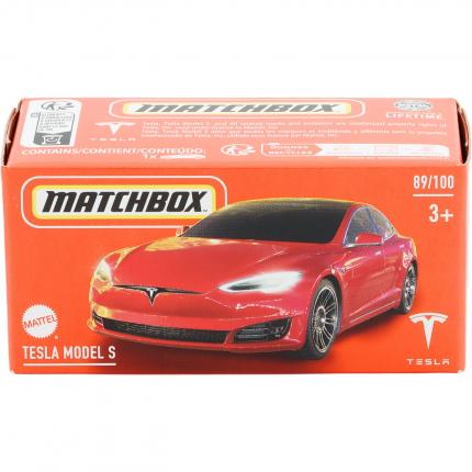 Matchbox Tesla Model S - Röd - Power Grab - Matchbox