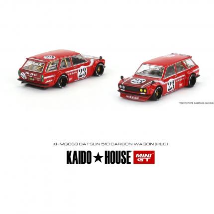 Mini GT Datsun 510 Wagon - Röd - Kaido House - 063 - Mini GT - 1:64