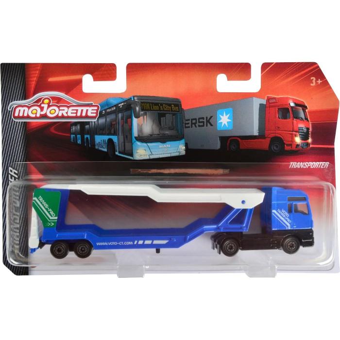Majorette MAN TGA XXL - dragbil + biltrailer - Transporter - Majorette