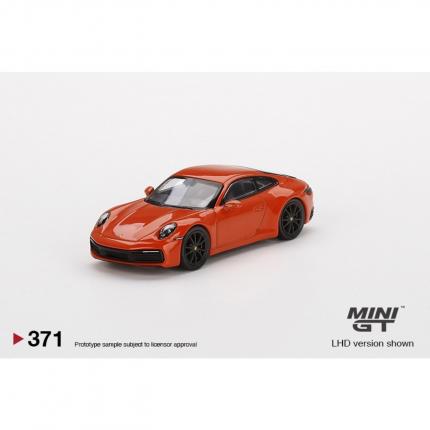 Mini GT Porsche 911 (992) Carrera 4S - Lava Orange - 371 - Mini GT