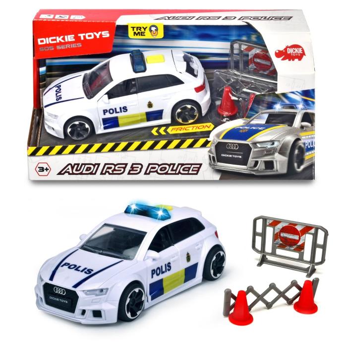 Dickie Toys Polisbil - Audi RS 3 - Ljud och ljus - Dickie Toys