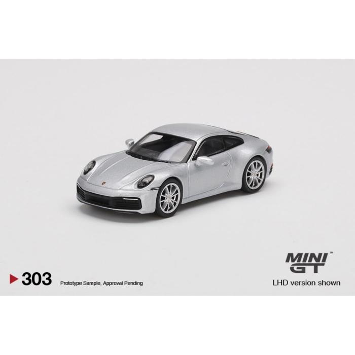 Mini GT Porsche 911 Carrera 4S - Silver - 303 - Mini GT - 1:64