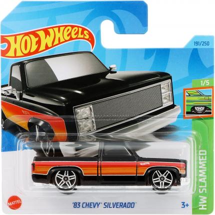 Hot Wheels '83 Chevy Silverado - HW Slammed - Svart - Hot Wheels