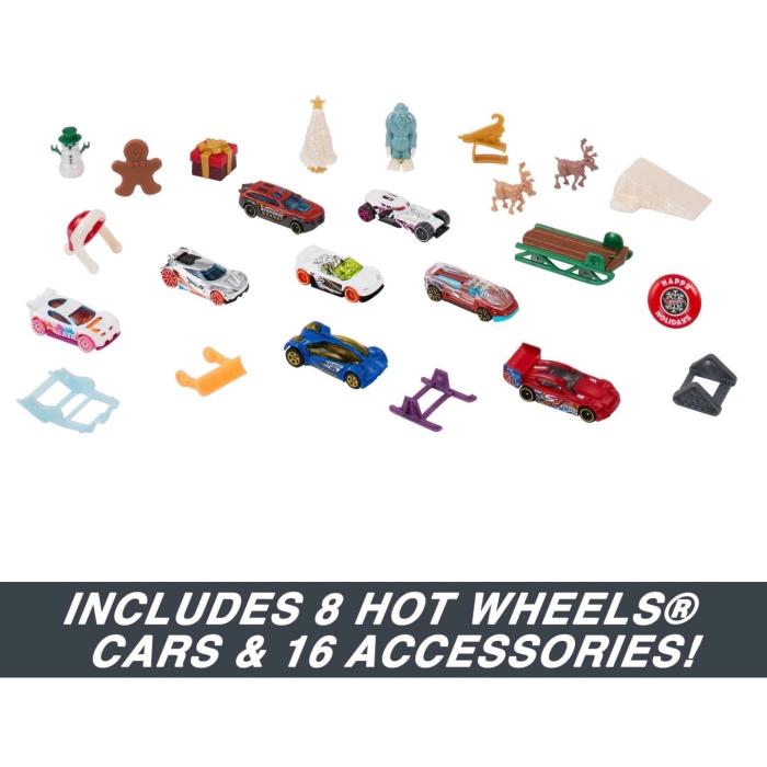 Hot Wheels Adventskalender 2023 - 8 bilar och 16 tillbehr - Hot Wheels