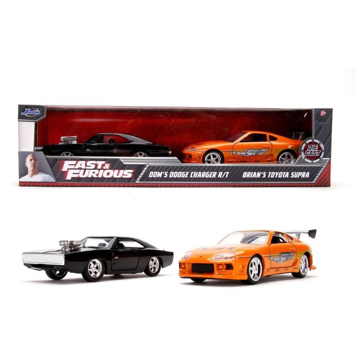 Jada Toys Doms Dodge Charger + Brians Toyota Supra - Fast & Furious