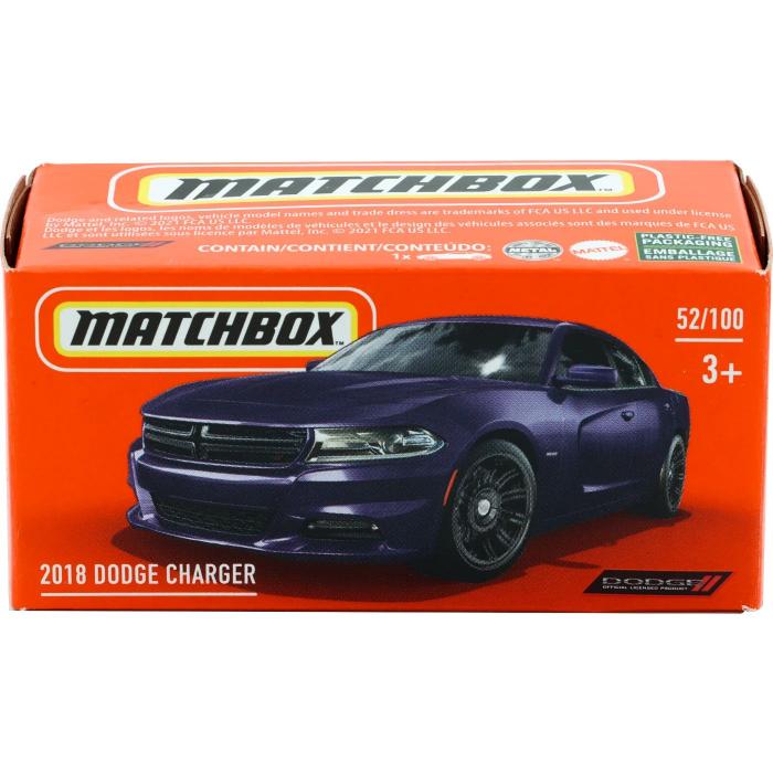 Matchbox 2018 Dodge Charger - Lila - Power Grab - Matchbox