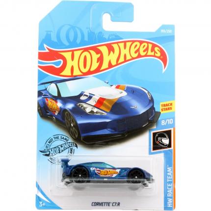 Hot Wheels Corvette C7.R - HW Race Team - Blå - Hot Wheels