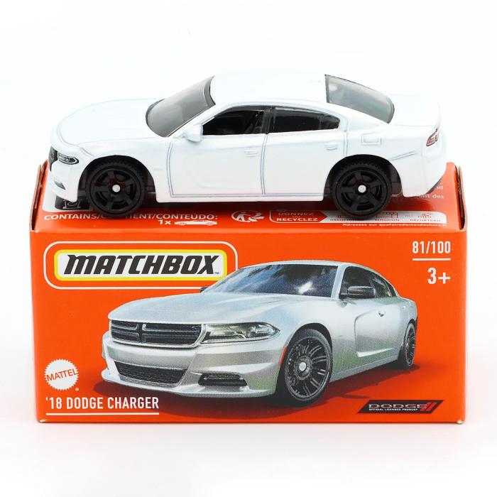 Matchbox '18 Dodge Charger - Vit - Power Grab - Matchbox