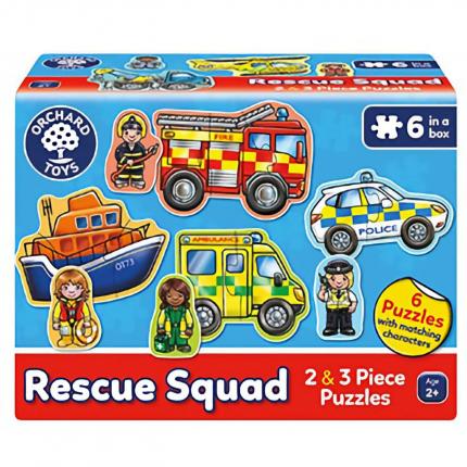 Orchard Toys Rescue Squad - 3 st Pussel Utryckningsfordon - Orchard Toys
