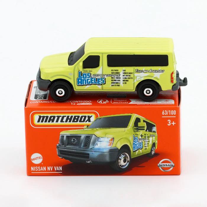 Matchbox Nissan NV VAN - Limegrn - Power Grab - Matchbox