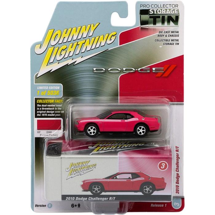 Johnny Lightning 2010 Dodge Challenger R/T - Rosa - Johnny Lightning - 1:64