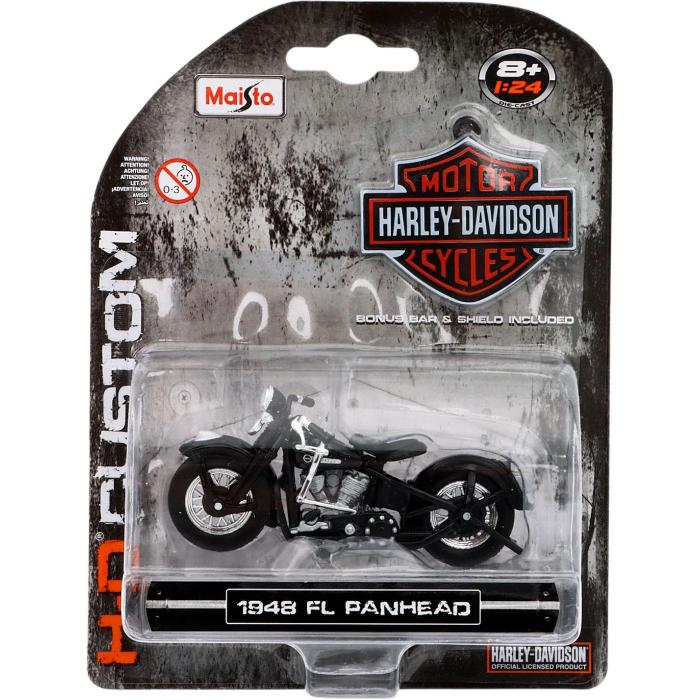 Maisto 1948 FL Panhead - Harley-Davidson - Svart - Maisto - 1:24