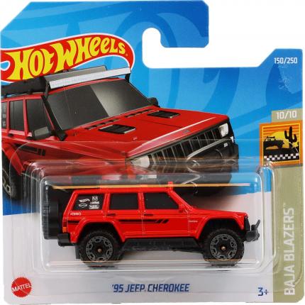 Hot Wheels '95 Jeep Cherokee - Baja Blazers - Röd - Hot Wheels