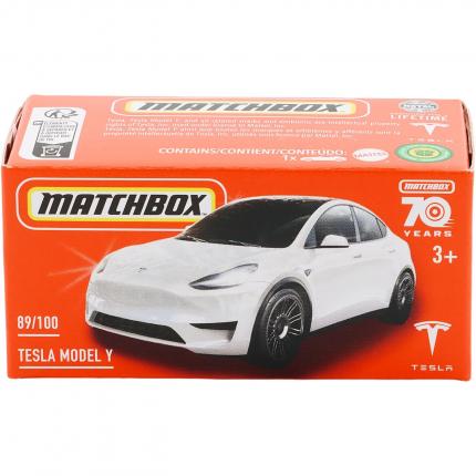 Matchbox Tesla Model Y - Vit - Power Grab - Matchbox